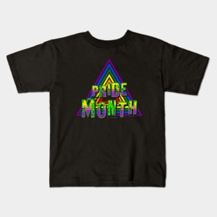 happy month//retro triangel colorfullv3 Kids T-Shirt